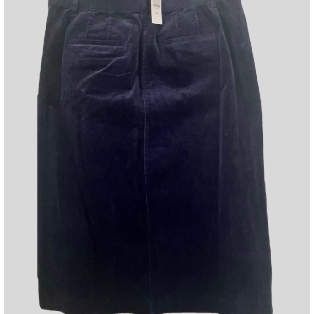 Talbots Navy Corduroy Jean Midi Skirt - Picture 6 of 7